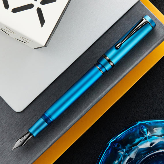 Conklin Duragraph Fountain Pen - Blue PVD (Special Edition)