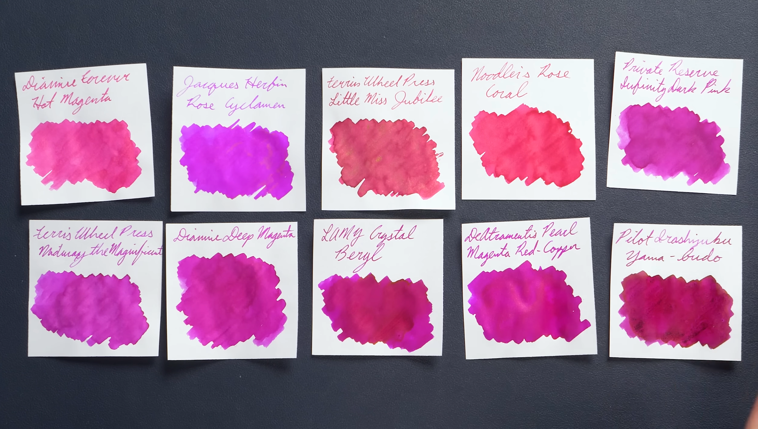 Magenta Fountain Pen Ink Swabs